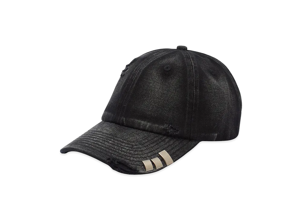 X-Girl Women's Distressed Metal Parts 6Panel Cap "Black"
