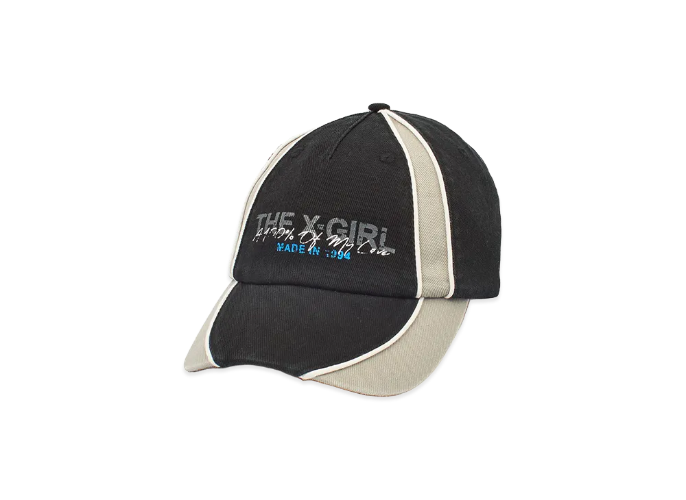 X-Girl Women's Paneled 6Panel Cap "Black"