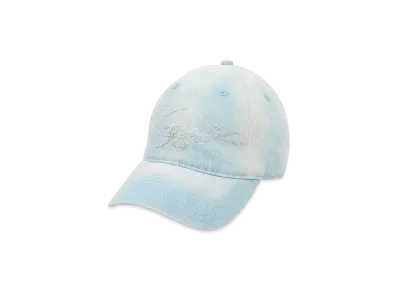 X-Girl Women's Rhinestone Logo Denim Cap "Light Indigo"