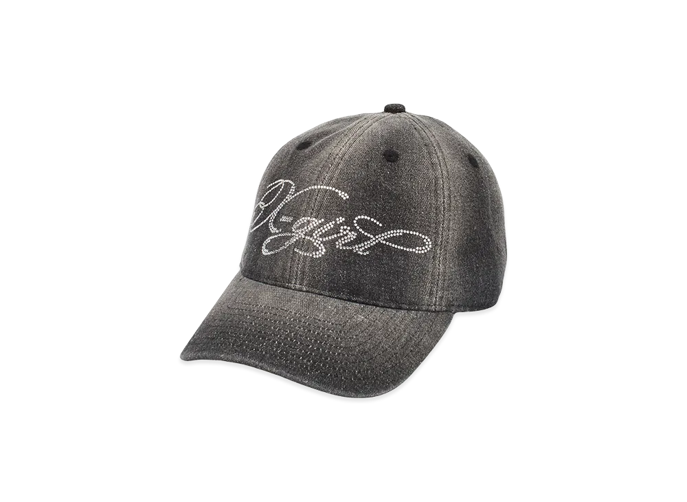 X-Girl Women's Rhinestone Logo Denim Cap "Black"