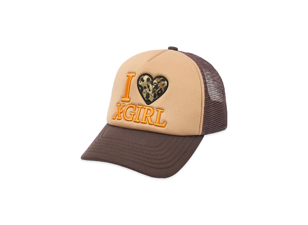 X-Girl Women's I Love Trucker Cap "Brown"