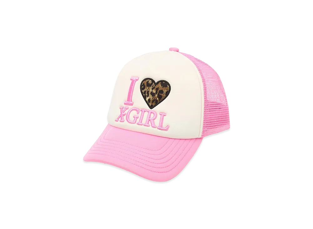 X-Girl Women's I Love Trucker Cap "Pink"