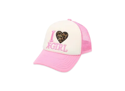 X-Girl Women's I Love Trucker Cap "Pink"