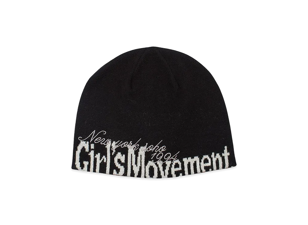 X-Girl Women's Cut Off Logo Jacquard Beanie "Black"