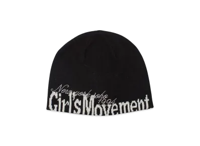 X-Girl Women's Cut Off Logo Jacquard Beanie "Black"