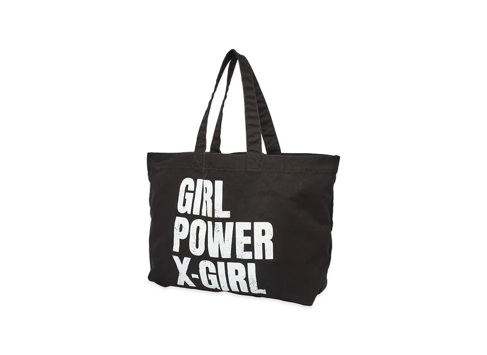 X-Girl Women's Girl Power Big Tote Bag "Black"