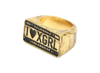 X-Girl Women's Plate Logo Ring "Gold"