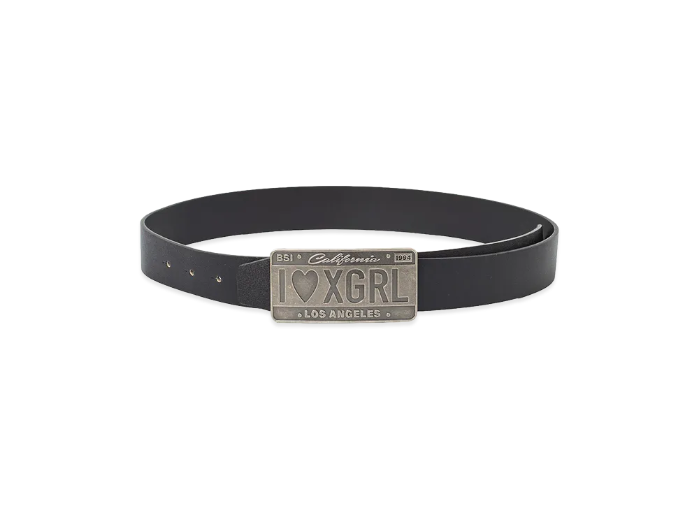 X-Girl Women's Plate Logo Buckle Belt "Black"