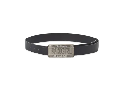 X-Girl Women's Plate Logo Buckle Belt "Black"