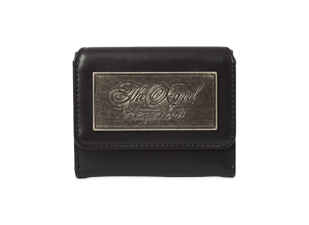 X-Girl Women's Metal Plate Mini Wallet "Black"