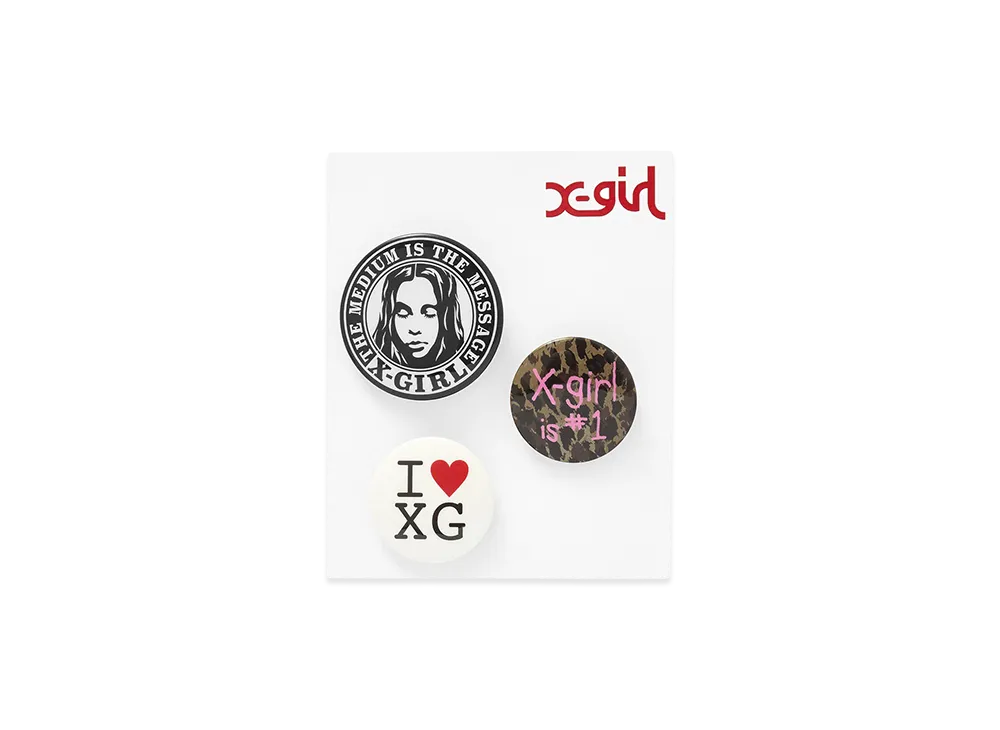 X-Girl Women's Button Badge Set "Murti"
