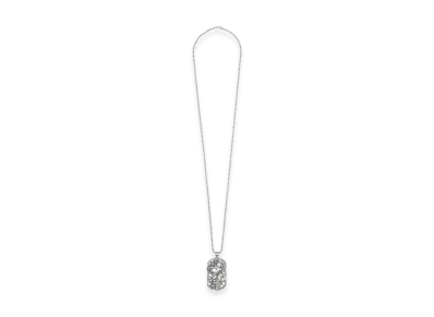 X-Girl Women's Decorative Dog Tag Necklace "Silver"