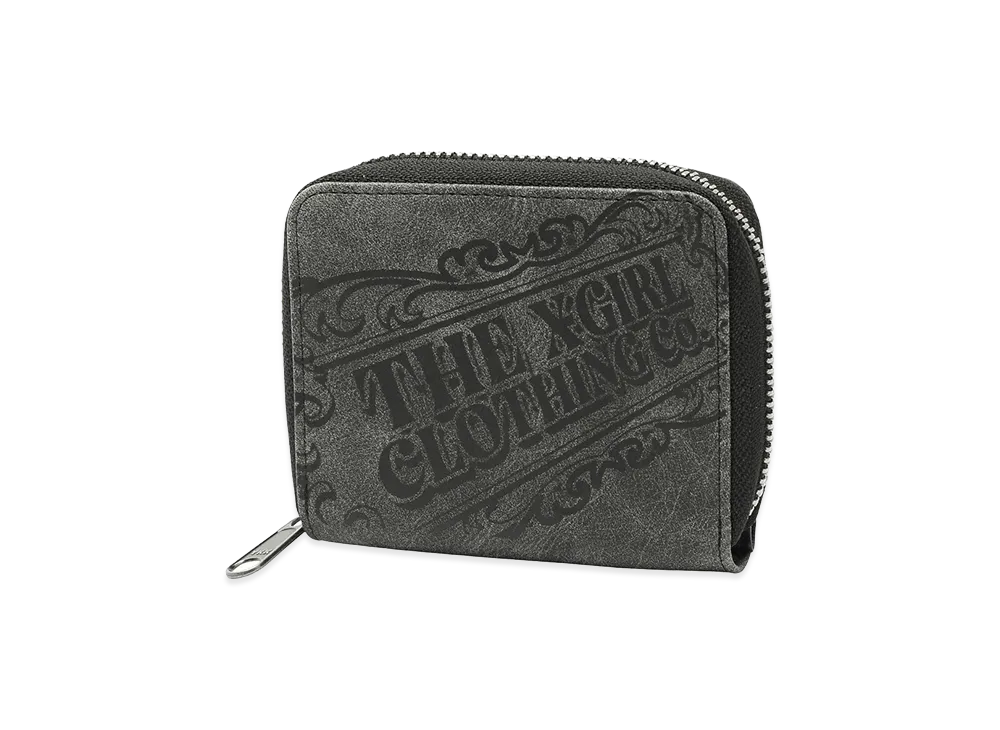 X-Girl Women's Ornament Logo Mini Wallet "Black"