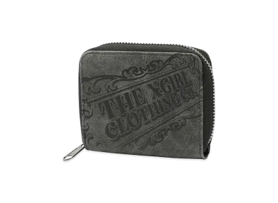X-Girl Women's Ornament Logo Mini Wallet "Black"