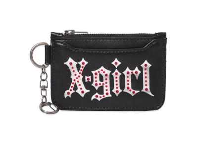 X-Girl Women's Foil Print Card Case "Black"