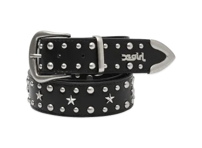 X-Girl Women's Star Studded Faux Leather Belt "Black"