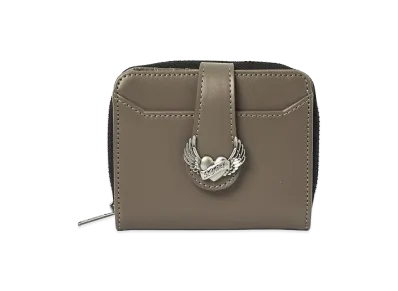 X-Girl Women's Heart And Wing Emblem Faux Leather Wallet "Brown"