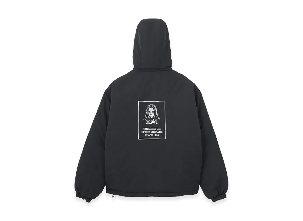 X-Girl Women's Face Patch Reversible Jacket "Black"