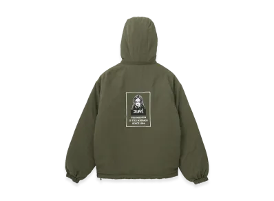 X-Girl Women's Face Patch Reversible Jacket "Olive"