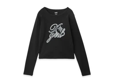 X-Girl Women's Spray Logo L/S Top "Black"