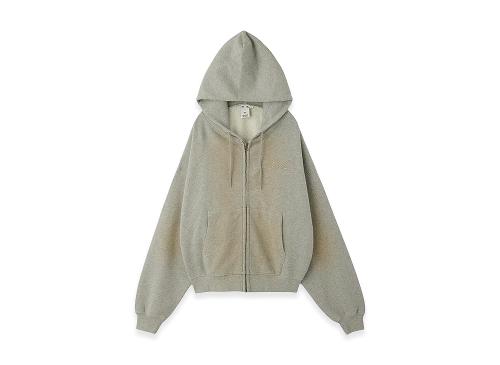 X-Girl Women's Spray Print Zip Up Hoodie "Ash"