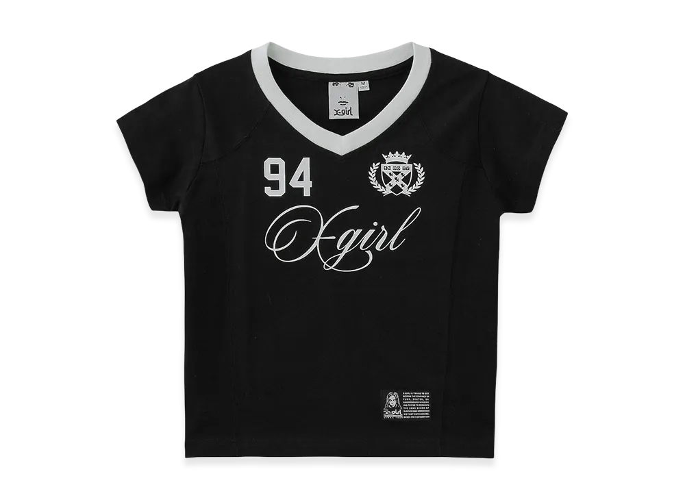 X-Girl Women's Studded Number S/S Baby Tee "Black"