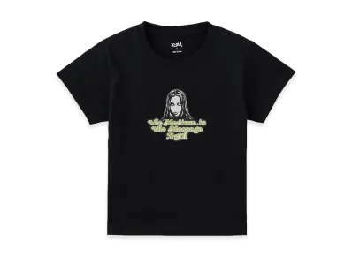 X-Girl Women's Glitter Logo And Face S/S Baby Tee "Black"
