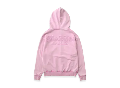 X-Girl Women's Bleached Logo Patch Zip Up Sweat Hoodie "Pink"