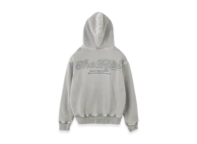 X-Girl Women's Bleached Logo Patch Zip Up Sweat Hoodie "Grey"