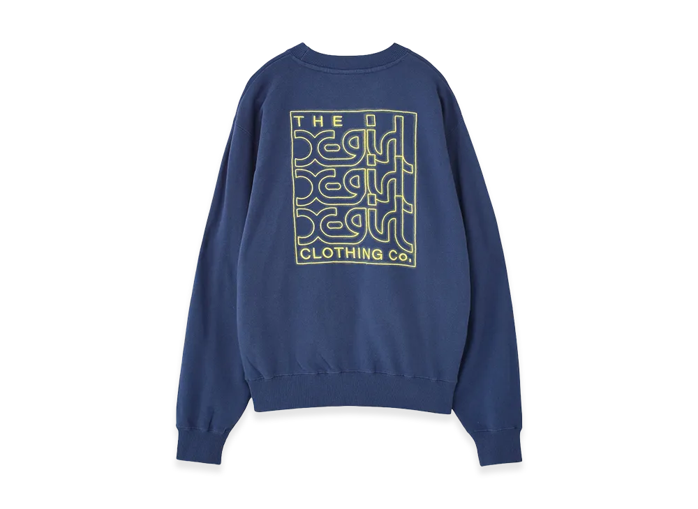 X-Girl Women's Neon Box Embroidered Logo Sweat Top "Blue"