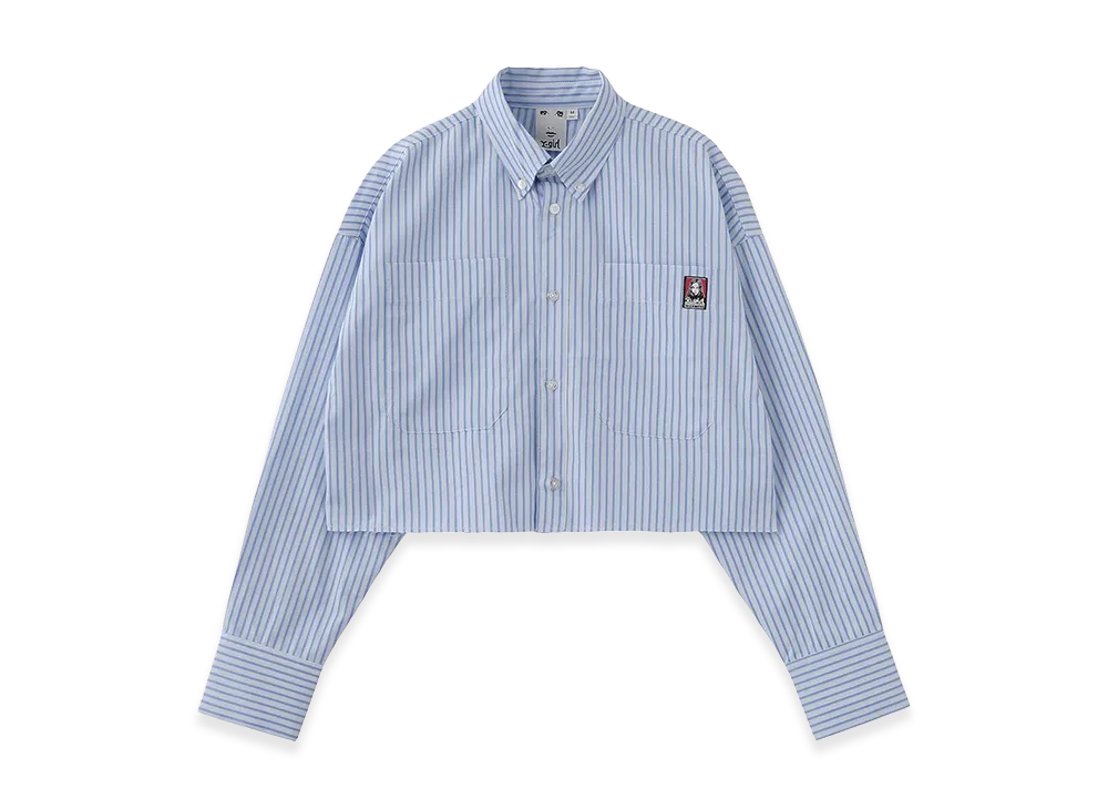 X-Girl Women's Face Cropped L/S Shirt "Light Pink"