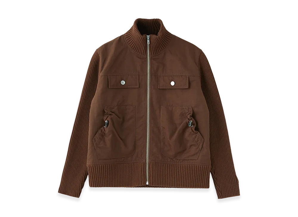 X-Girl Women's Ribbed Sleeve Woven Jacket "Brown"