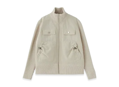 X-Girl Women's Ribbed Sleeve Woven Jacket "Beige"