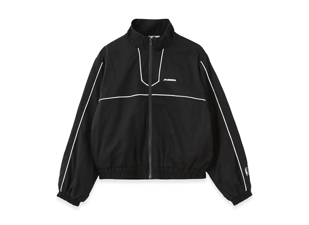 X-Girl Women's Face Label Track Jacket "Black"