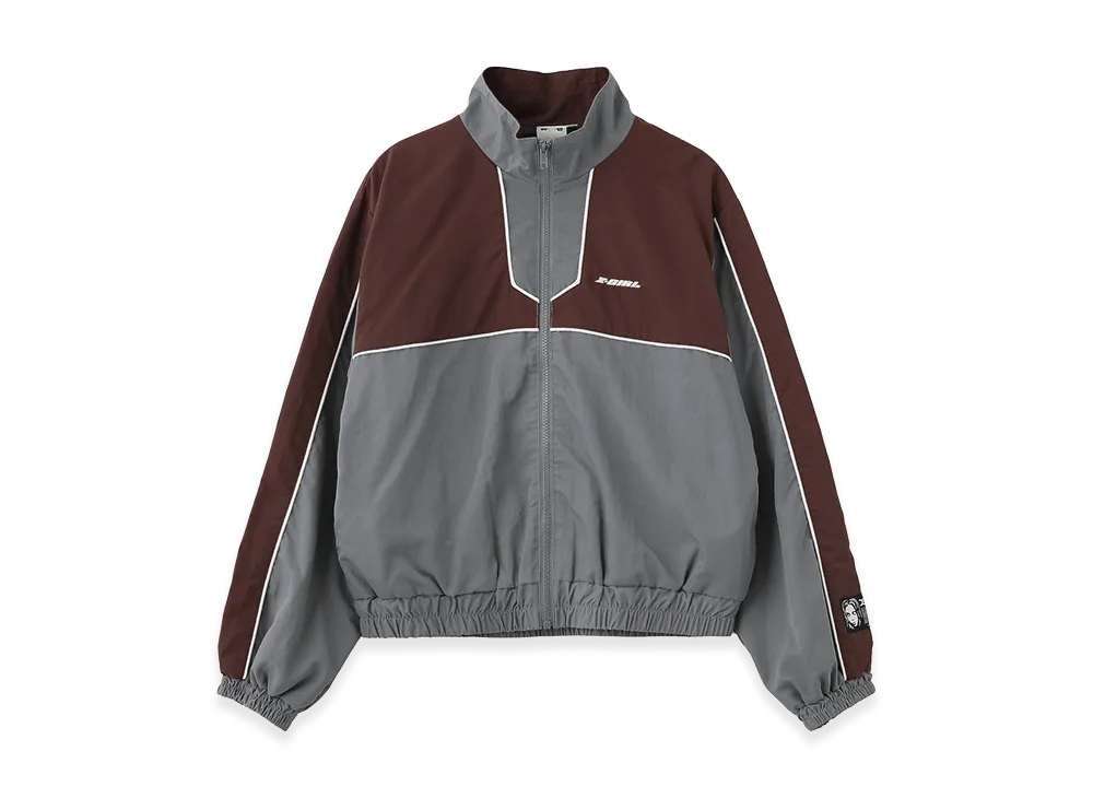 X-Girl Women's Face Label Track Jacket "Grey"