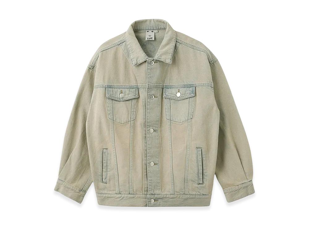 X-Girl Women's Cursive Logo Denim Jacket "Light Indigo"