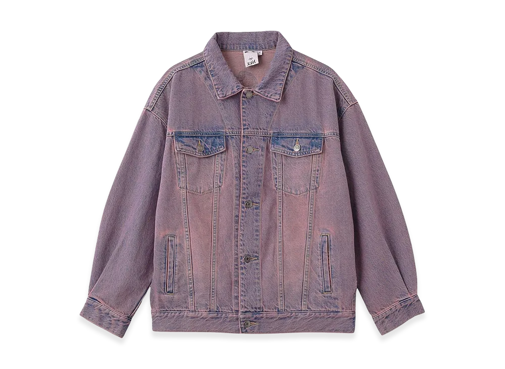X-Girl Women's Cursive Logo Denim Jacket "Pink"