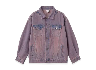 X-Girl Women's Cursive Logo Denim Jacket "Pink"
