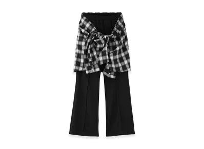 X-Girl Women's Waistcloth Set Layered Pants "Black"
