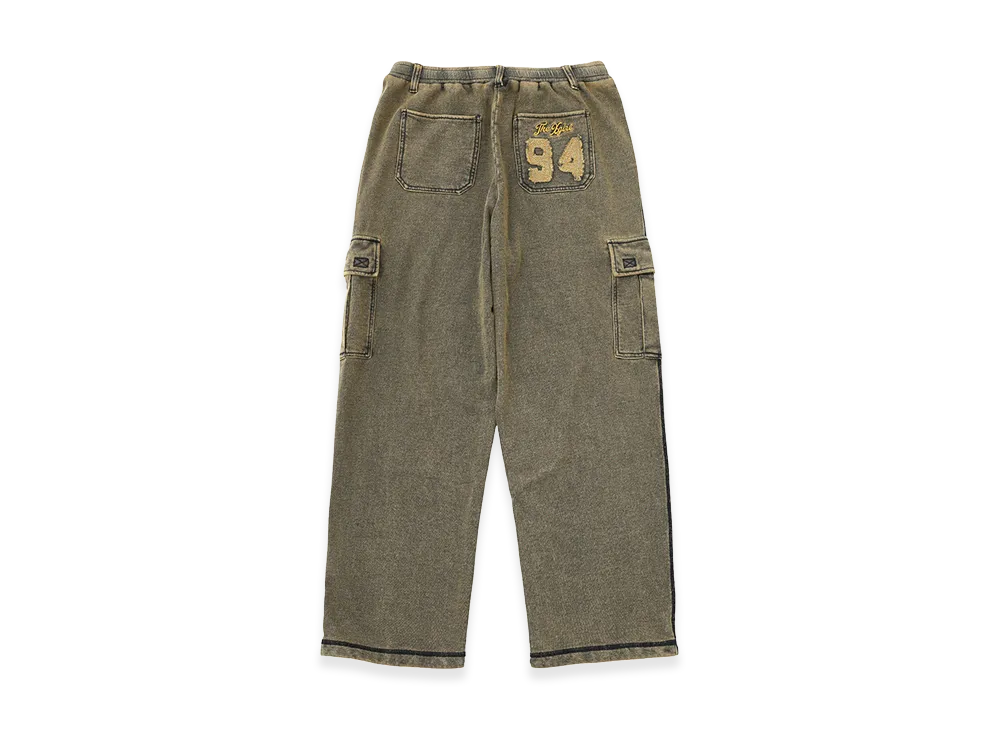 X-Girl Women's Overdyed Number Patch Cargo Sweatpants "Indigo"