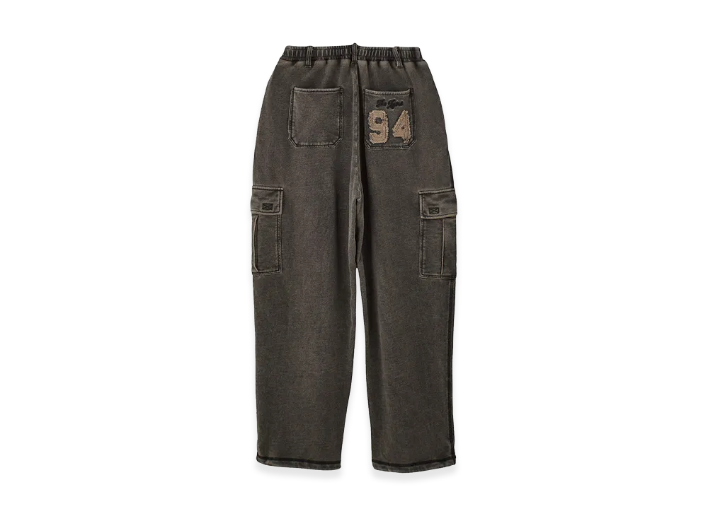 X-Girl Women's Overdyed Number Patch Cargo Sweatpants "Black"