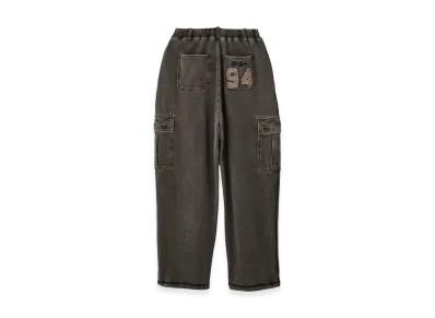 X-Girl Women's Overdyed Number Patch Cargo Sweatpants "Black"