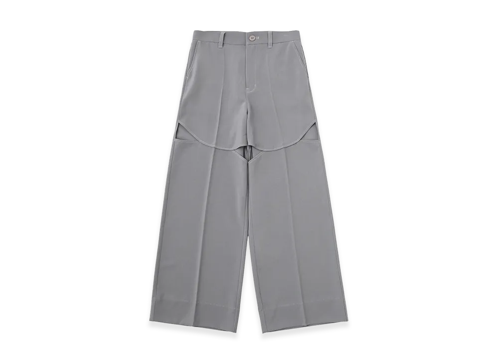 X-Girl Women's Curved Cut Paneled Pants "Grey"