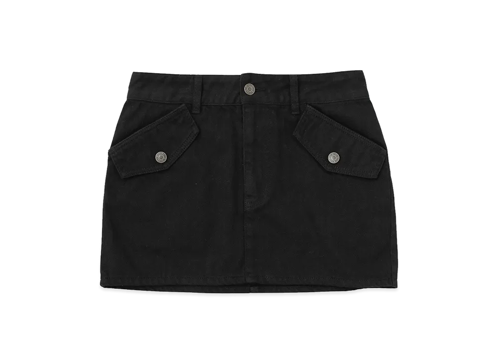 X-Girl Women's Flap Pocket Mini Skirt "Black"