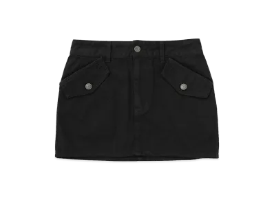 X-Girl Women's Flap Pocket Mini Skirt "Black"