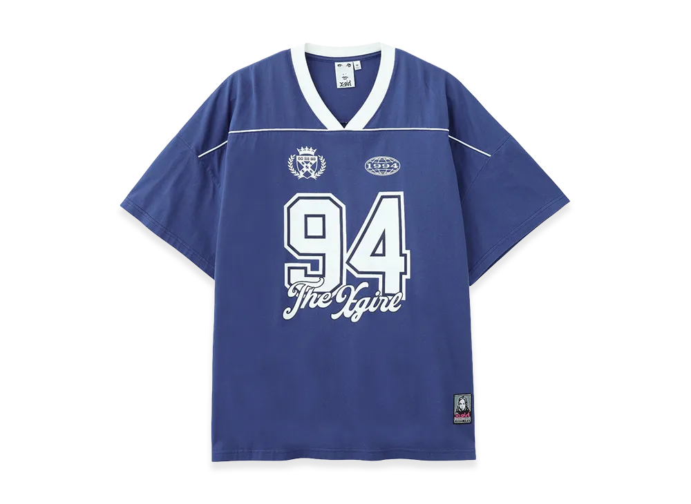 X-Girl Women's Face Label Number Big Tee Dress "Blue"