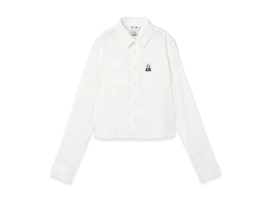 X-Girl Women's Face Label L/S Compact Shirt "White"