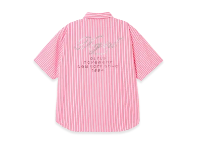 X-Girl Women's Striped Rhinestone S/S Shirt "Pink"