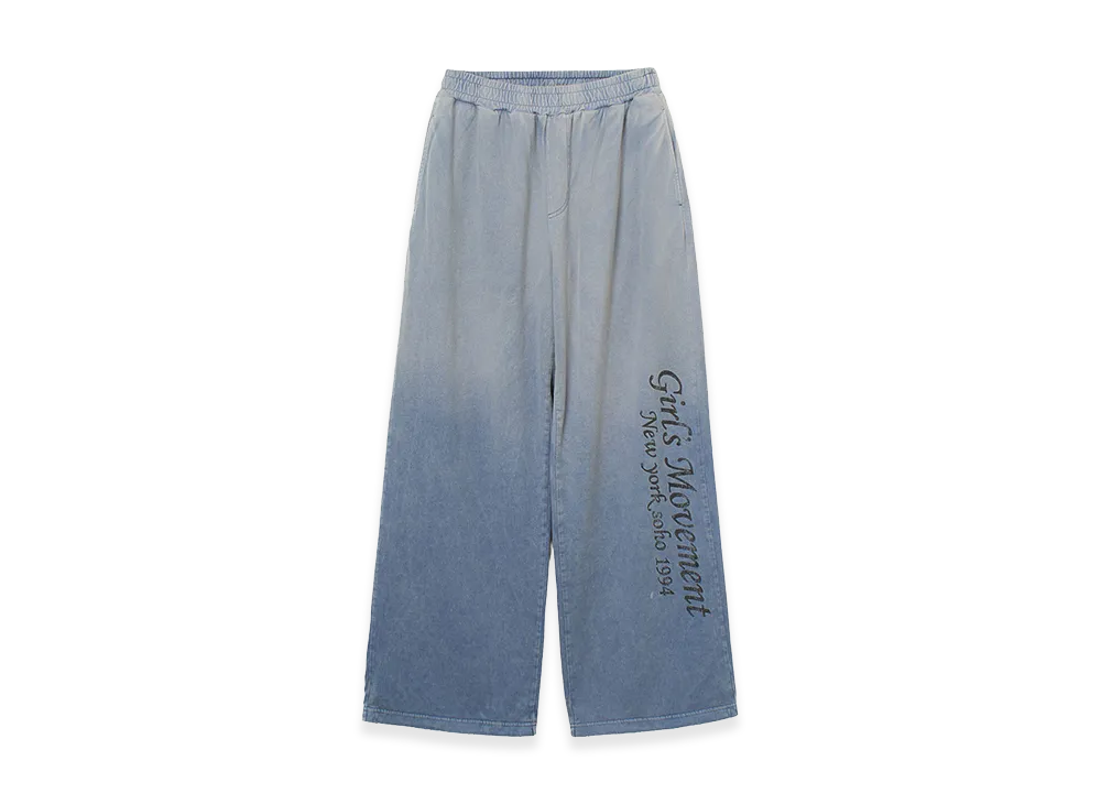 X-Girl Women's Hard Distressed Relax Easy Pants "Blue"