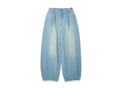 X-Girl Women's Tuck Wide Leg Denim Pants "Light Pink"